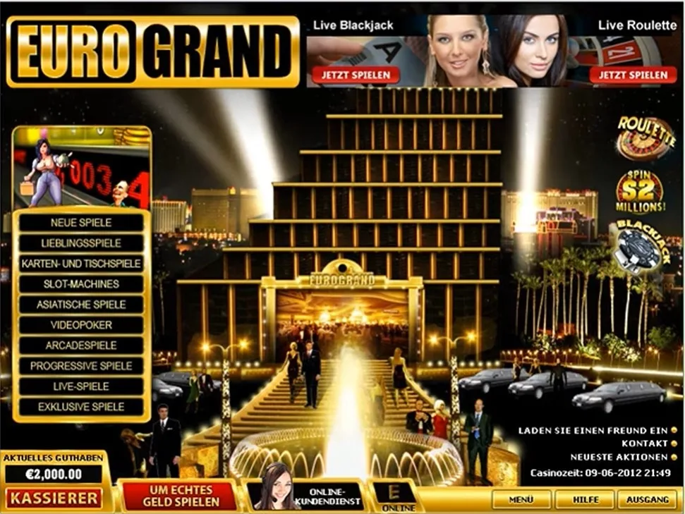 Eurogrand Casino Übersicht – Spielangebot und Lizenz für AT